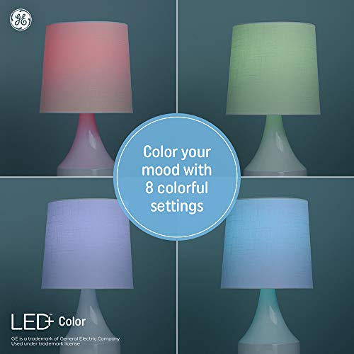 GE LED+ Color Changing Speaker LED Light Bulb with Remote, Multicolor + Warm White, A21 Standard Bulb