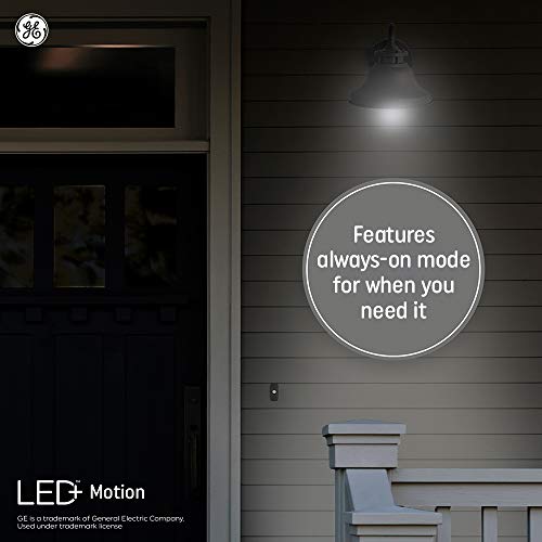 GE LED+ Motion Sensor LED Light Bulbs, Security Light, Warm White, A21 Standard Bulbs (2 Pack)