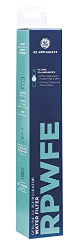 GE RPWFE Refrigerator Water Filter | Certified to Reduce Lead, Sulfur, and 50+ Other Impurities | Replace Every 6 Months for Best Results | Pack of 1