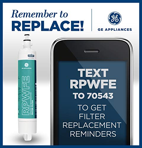 GE RPWFE Refrigerator Water Filter | Certified to Reduce Lead, Sulfur, and 50+ Other Impurities | Replace Every 6 Months for Best Results | Pack of 1