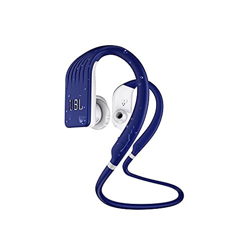 JBL ENDURANCE JUMP- Wireless heaphones, bluetooth sport earphones with microphone, Waterproof, up to 8 hours battery, charging case and quick charge, works with Android and Apple iOS (blue)