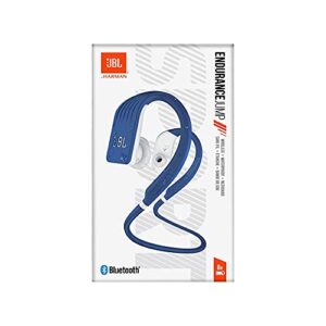 JBL ENDURANCE JUMP- Wireless heaphones, bluetooth sport earphones with microphone, Waterproof, up to 8 hours battery, charging case and quick charge, works with Android and Apple iOS (blue)