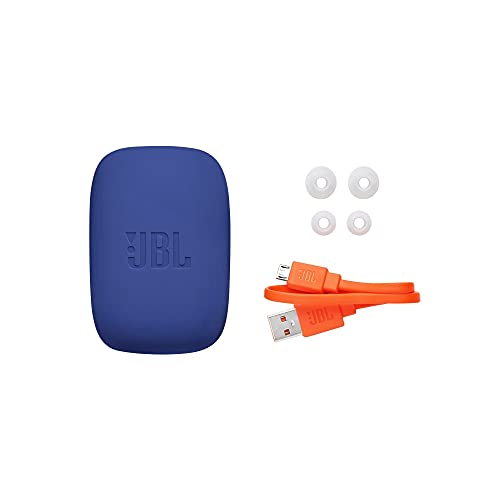 JBL ENDURANCE JUMP- Wireless heaphones, bluetooth sport earphones with microphone, Waterproof, up to 8 hours battery, charging case and quick charge, works with Android and Apple iOS (blue)