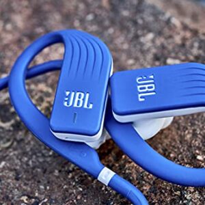 JBL ENDURANCE JUMP- Wireless heaphones, bluetooth sport earphones with microphone, Waterproof, up to 8 hours battery, charging case and quick charge, works with Android and Apple iOS (blue)