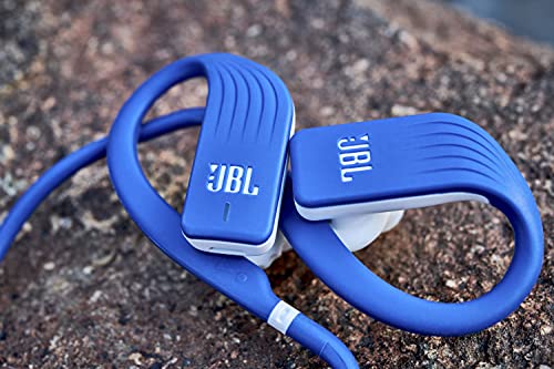 JBL ENDURANCE JUMP- Wireless heaphones, bluetooth sport earphones with microphone, Waterproof, up to 8 hours battery, charging case and quick charge, works with Android and Apple iOS (blue)