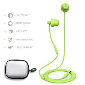 MAXROCK MINi5 Comfort-fit Headphones with Mic Wired Cellphone Earbuds with 3.5mm Jack (Green)