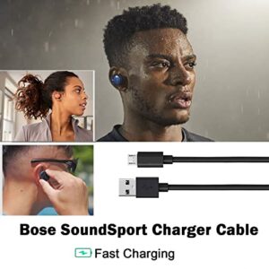 5FT USB Micro Bose SoundLink Color, Color II 2 Charger Charging Cord Cable for Bose SoundLink Revolve+ II, SoundLink Micro II, Mini II, QuietComfort 35 II, 20, SoundSport Bluetooth Speaker Power Cord