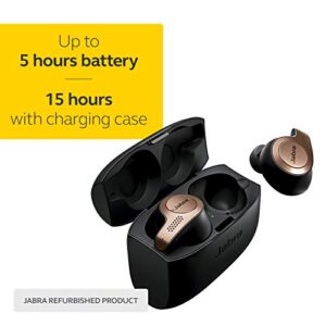 Jabra Elite 65t Alexa Enabled True Wireless Earbuds Charging Case - Copper Black (Renewed)