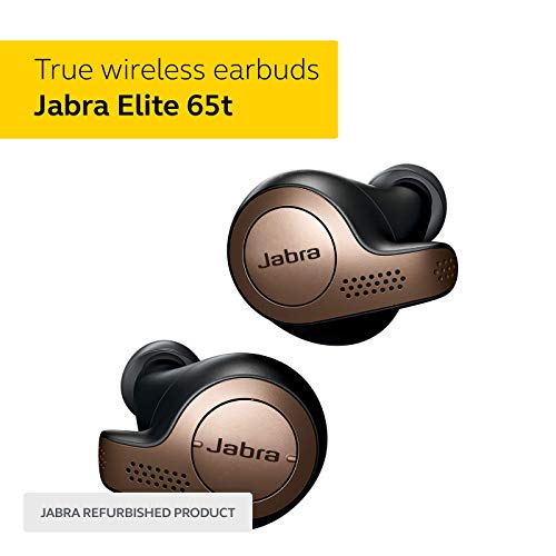 Jabra Elite 65t Alexa Enabled True Wireless Earbuds Charging Case - Copper Black (Renewed)