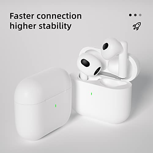 Alokecek True Wireless Earbuds, Ai Buds 3 Bluetooth 5.2 with Charging Case, 33ft Transmission Distance Stereo Headphones, 5 Hours Playback in-Ear Sports Headphon