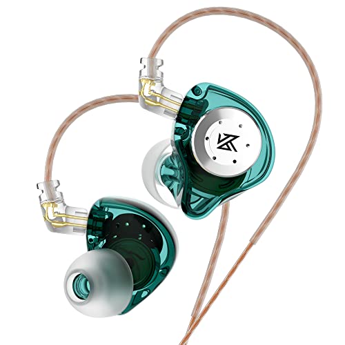 KZ EDX Pro in-Ear Monitor Headphones Wired, IEM Earphones, Dual DD HiFi Stereo Sound Earphones Noise Cancelling Earbuds(Green,No Mic)