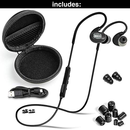 ISOtunes PRO Bluetooth Earplug Headphones: 27 dB Noise Reduction Rating, 10 Hour Battery, Noise Cancelling Mic, OSHA Compliant Bluetooth Hearing Protector