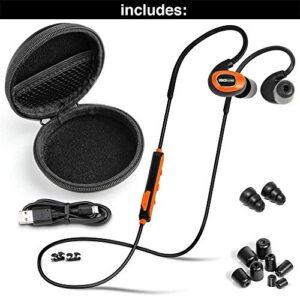 ISOtunes PRO Bluetooth Earplug Headphones: 27 dB Noise Reduction Rating, 10 Hour Battery, Noise Cancelling Mic, OSHA Compliant Bluetooth Hearing Protector