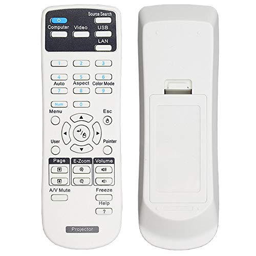 Universal Projector Remote Control for Epson Home Cinema, Powerlite, EB-, EX, VS, H, BrightLink, EMP- Series Projectors