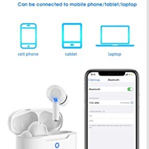 Wireless Earbuds, Bluetooth 5.3 Headphones with 4 HD Mics, Wireless Headphones ENC Noise Cancelling Earbuds Type C Ear Buds, 30H Playtime Sports for iPhone Samsung Andoird