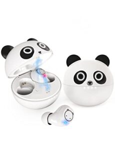 togetface wireless earbuds for kids,with cute panda comfort&lightweight design noise cancellation earphone for girl women sport bluetooth 5.0 in ear headphone with mini portable charging case