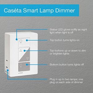 Lutron Caséta Wireless Smart Lighting Lamp Dimmer | PD-3PCL-WH