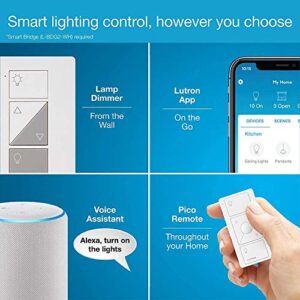 Lutron Caséta Wireless Smart Lighting Lamp Dimmer | PD-3PCL-WH