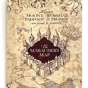 Paper House Productions Harry Potter 8" Foil Accent Soft Cover Journal with Satin Ribbon Page Marker - Marauder's Map