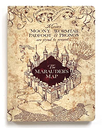 Paper House Productions Harry Potter 8" Foil Accent Soft Cover Journal with Satin Ribbon Page Marker - Marauder's Map