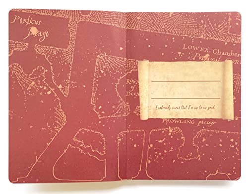 Paper House Productions Harry Potter 8" Foil Accent Soft Cover Journal with Satin Ribbon Page Marker - Marauder's Map