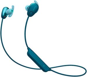 sony wi-sp600n premium waterproof bluetooth wireless extra bass sports in-ear 6 hr of playback headphones/microphone (international version) (blue)