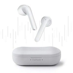 ticpods 2 pro true wireless earbuds tws earbud bluetooth 5.0 earphones with dual-mic semi-in-ear voice assistant head gesture touch controls quick-commands ipx4 waterproof 20h battery, ice