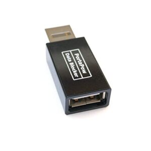 PortaPow USB Data Blocker (Black) - Protect Against Juice Jacking