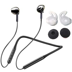 suyuzrey bluetooth earbud, magnetic neck hanging wireless earphones call noise cancelling in-ear bass headphones with mic,earbuds noise isolating foams pad and sports ear hooks,16h,auto connect