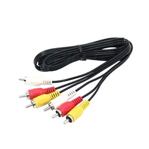 lapetus rca 5ft audio/video composite cable dvd/vcr/sat yellow/white/red connectors 3 male to 3 male (5ft 3 male to 3 male)