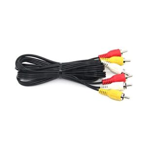 Lapetus RCA 5FT Audio/Video Composite Cable DVD/VCR/SAT Yellow/White/red connectors 3 Male to 3 Male (5ft 3 Male to 3 Male)