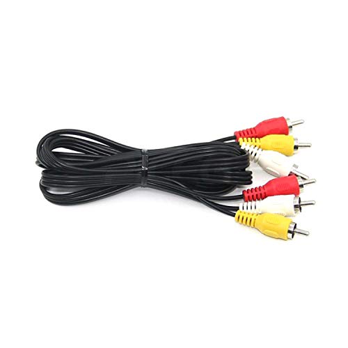 Lapetus RCA 5FT Audio/Video Composite Cable DVD/VCR/SAT Yellow/White/red connectors 3 Male to 3 Male (5ft 3 Male to 3 Male)