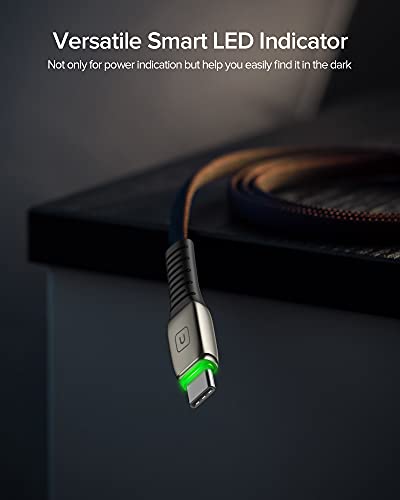 INIU USB C Cable, [3 Pack] 3.1A QC Fast Charging USB Type C Cable, Braided (1.6+3.3+6.6ft) USB-C Phone Charger Cables for Samsung Galaxy S21 S20 S10 Plus Note 10 LG Google Pixel OnePlus Huawei etc