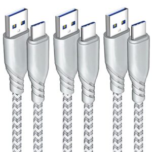 long usb c cable fast charge,10ft 3pack charger charging cord for moto g power 2022 2021 2020/g stylus 5g,g fast/g play/g pure,g100/g7 power/g7 play,z4 z3 play,motorola one 5g ace,z2 play/force,type c