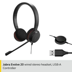 Jabra Evolve 20 MS Stereo Kits Oreillette USB