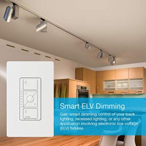 Lutron Caséta Smart Dimmer Switch for ELV+ Bulbs, 250W LED, PD-5NE-WH, White