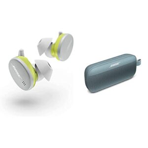 bose sport earbuds – true wireless earphones – bluetooth in ear headphones & soundlink flex bluetooth portable speaker, wireless waterproof speaker for outdoor travel – stone blue