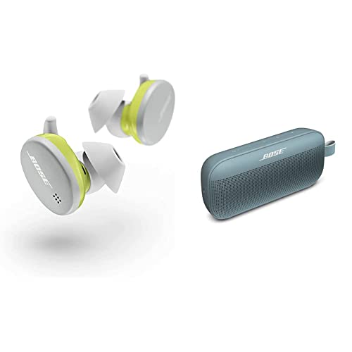 Bose Sport Earbuds - True Wireless Earphones - Bluetooth in Ear Headphones & SoundLink Flex Bluetooth Portable Speaker, Wireless Waterproof Speaker for Outdoor Travel - Stone Blue