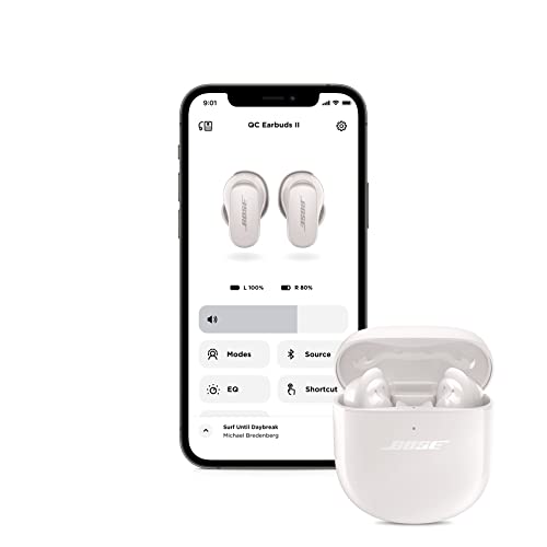 NEW Bose QuietComfort Earbuds II, Wireless, Bluetooth, World’s Best Noise Cancelling In-Ear Headphones with Personalized Noise Cancellation & Sound, Soapstone (Renewed)