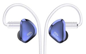 ibasso it01s audiophile in-ear monitors with dinatt dynamic driver (blue mist)