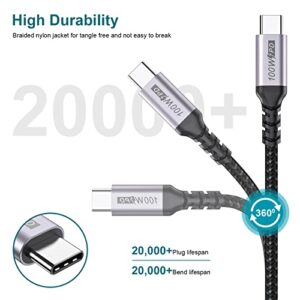 USB-C to USB-C Cable (100W/5A/3FT/), 10Gbps Data Transfer, 4K Video with E-Marker PD 3.0 Fast Charge for MacBook Pro, iPad, Phones : Samsung Galaxy S23 S22 S21, Note 10 20