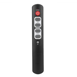 tihebeyan universal learning remote control with 6 keys big buttons smart controller for tv stb dvd dvb hifi vcr(gray)