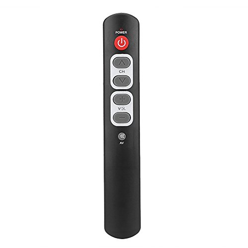 Tihebeyan Universal Learning Remote Control with 6 Keys Big Buttons Smart Controller for TV STB DVD DVB HiFi VCR(Gray)