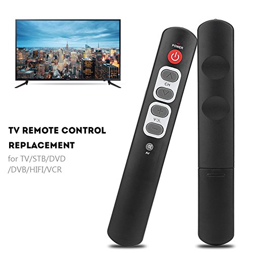 Tihebeyan Universal Learning Remote Control with 6 Keys Big Buttons Smart Controller for TV STB DVD DVB HiFi VCR(Gray)