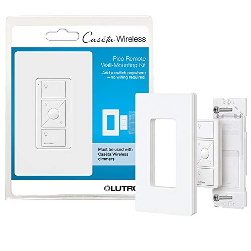 Lutron Caséta Wireless Pico Smart Remote Wall-Mounting Kit | PJ2-WALL-WH-L01 | White