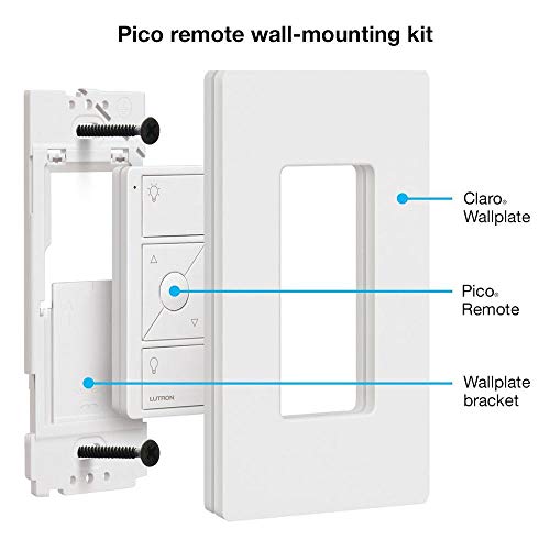 Lutron Caséta Wireless Pico Smart Remote Wall-Mounting Kit | PJ2-WALL-WH-L01 | White