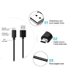 USB Charger Charging Cable Cord Wire Compatible for Logitech MX Master 2S/ MX Anywhere 2/MK875/MX Ergo/MX Ergo Plus/Performance MX/ G502/ K800/G915 TKL & More USB Mirco Port Mouse/Keyboard