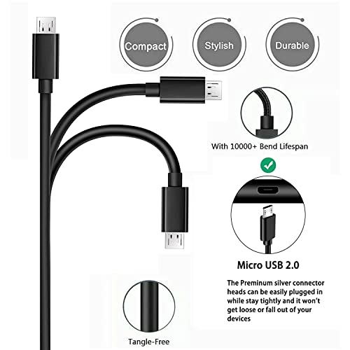 USB Charger Charging Cable Cord Wire Compatible for Logitech MX Master 2S/ MX Anywhere 2/MK875/MX Ergo/MX Ergo Plus/Performance MX/ G502/ K800/G915 TKL & More USB Mirco Port Mouse/Keyboard