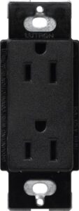 lutron 15 amp tamper-resistant duplex receptacle, scrs-15-tr-mn, midnight