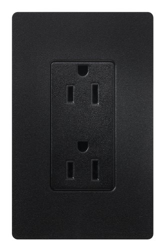 Lutron 15 Amp Tamper-Resistant Duplex Receptacle, SCRS-15-TR-MN, Midnight